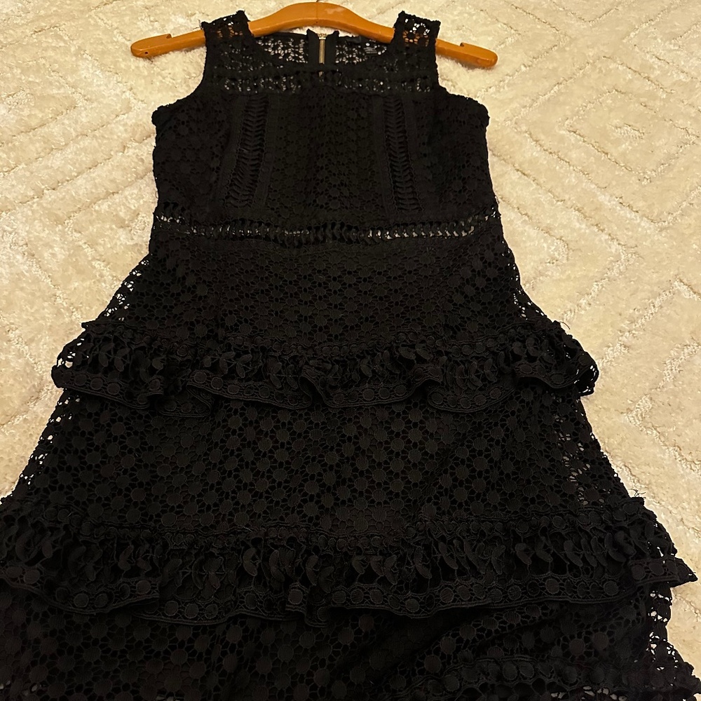Aqua Black lace dress